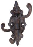 Wandgarderobe Nostalgie schwenkbar Garderobenhaken Gusseisen Braun 13cm