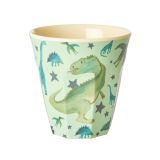 Rice Melamin Becher Dino Medium Melaminbecher Grün Print