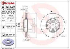 BREMBO Bremsscheibe 09.9078.21 Bremsscheiben,Scheibenbremsen MERCEDES-BENZ,RENAULT,DACIA,CITAN Kasten (415),Citan Kombi / Tourer (415)