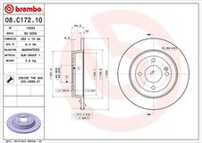 BREMBO Bremsscheibe 08.C172.10 Bremsscheiben,Scheibenbremsen HYUNDAI,KIA,i20 Schrägheck (GB, IB),i20 ACTIVE (GB),i20 Coupe,i20 Hatchback Van (GB, IB)