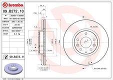 BREMBO Bremsscheibe 09.B272.10 Bremsscheiben,Scheibenbremsen MAZDA,6 Kombi (GH),6 Schrägheck (GH),6 (GH)