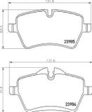 BREMBO Bremsbelagsatz P 06 086 Bremsbeläge,Bremsklötze MINI,Schrägheck (R56),Clubman (R55),Countryman (R60),Cabrio (R57),Roadster (R59),Coupe (R58)