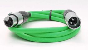 Mikrofonkabel Amphenol XLR male/female, 1,5 Meter, grün