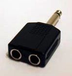 Festadapter 6,3mm Klinkenstecker 2x 6,3mm Klinkenbuchse