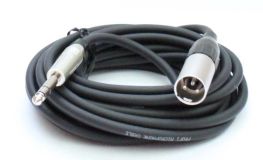 Mikrofonkabel Amphenol XLR male/ 6,3mm StereoKlinkenstecker, 5 Meter, schwarz