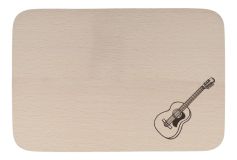 Schneidbrett bedruckt Motiv: Konzertgitarre Chopping Board aus Buchenholz