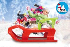 JAMARA Snow Play Schlitten Snow-Star 90cm rot mit Lehne