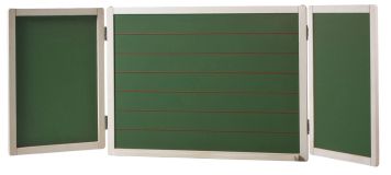 Tafel, Hängetafel faltbar, mit Maltafel magnetisch weiß, Kreidetafel liniert, Tafellack