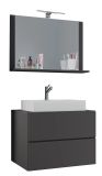 Badblock Lendas M 60cm Unterschrank + Spiegel Anthrazit