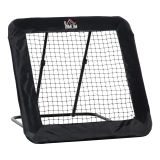 Fußball Rebounder klappbar Kickback Tor Rückprallwand Netz für Baseball Basketball Volleyball Verstellbar in 5 Stufen Stahl Schwarz 128 x 118 x 108-120 cm