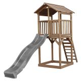 Beach Tower Spielturm Braun - Graue Rutsche