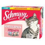 Schmusy Ragout Nassfutter Katze Vorteilspack in Sauce 12x100 g