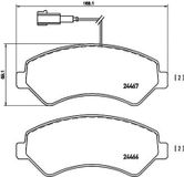 BREMBO Bremsbelagsatz P 23 136 Bremsbeläge,Bremsklötze FIAT,PEUGEOT,CITROËN,Ducato Kastenwagen (250_, 290_),Ducato Bus (250_, 290_)