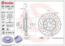 BREMBO Bremsscheibe 09.5843.3X Bremsscheiben,Scheibenbremsen OPEL,FIAT,VAUXHALL,Corsa D Schrägheck (S07),Corsa E Schrägheck (X15),Adam (M13)