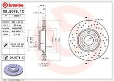 BREMBO Bremsscheibe 09.9078.1X Bremsscheiben,Scheibenbremsen RENAULT,NISSAN,DACIA,Clio III Schrägheck (BR0/1, CR0/1),MEGANE II Kombi (KM0/1_)