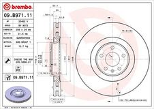 BREMBO Bremsscheibe 09.B971.11 Bremsscheiben,Scheibenbremsen AUDI,A6 Avant (4G5, 4GD, C7),A6 Limousine (4G2, 4GC, C7),A7 Sportback (4GA, 4GF)