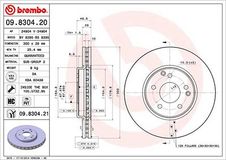 BREMBO Bremsscheibe 09.8304.21 Bremsscheiben,Scheibenbremsen MERCEDES-BENZ,C-Klasse Limousine (W203),C-Klasse T-modell (S203),CLK (C209)
