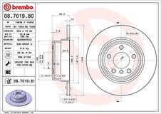 BREMBO Bremsscheibe 08.7019.81 Bremsscheiben,Scheibenbremsen BMW,X5 (E53)