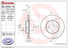 BREMBO Bremsscheibe 09.C543.11 Bremsscheiben,Scheibenbremsen NISSAN,MICRA IV (K13),NOTE (E12)