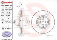 BREMBO Bremsscheibe 09.9935.11 Bremsscheiben,Scheibenbremsen PEUGEOT,CITROËN,207 (WA_, WC_),307 CC (3B),307 SW (3H),307 (3A/C),207 SW (WK_),3008 (0U_)