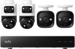 eufy PoE Sicherheitssystem + NVR + S4 Doppelpack + E40 Doppelpack