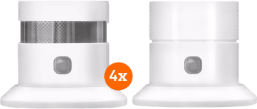 KlikAanKlikUit ZSDR-850 Rauchmelder (3 Jahre) 4er-Pack + Kohlenmonoxidmelder