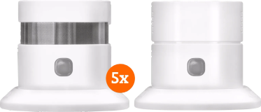 KlikAanKlikUit ZSDR-850 Rauchmelder (3 Jahre) 5er-Pack + Kohlenmonoxidmelder