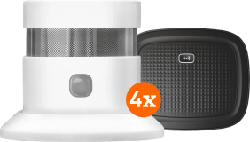 KlikAanKlikUit Rauchmelder ZSDR-850 (3 Jahre) 4er-Pack + Smart Bridge