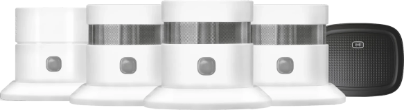 KlikAanKlikUit ZSDR-850 (3 Jahre) 3er-Pack + Kohlenmonoxidmelder + Smart Bridge