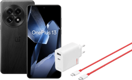 OnePlus 13 256GB Schwarz 5G + OnePlus SuperVOOC Ladegerät 120 W mit 2 Anschlüssen