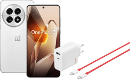OnePlus 13 512GB Weiß 5G + OnePlus SuperVOOC Ladegerät 120 W mit 2 Anschlüssen