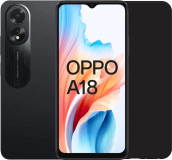 OPPO A18 128GB Schwarz 4G + Just in Case Backcover Schwarz