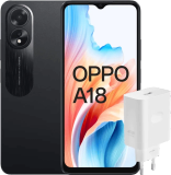 OPPO A18 128GB Schwarz 4G + OPPO SuperVOOC Ladegerät 45 W
