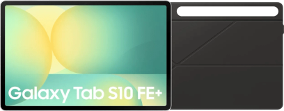 Samsung Galaxy Tab S10 FE Plus 13,1 Zoll 128 GB Wi-Fi Silber + Book Case Schwarz
