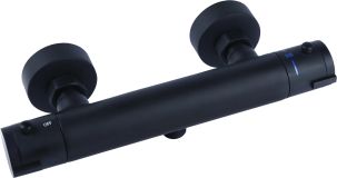 NOIR ROUND Brause-Thermostat, schwarz