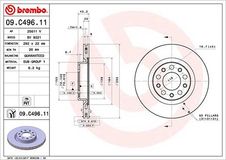 BREMBO Bremsscheibe 09.C496.11 Bremsscheiben,Scheibenbremsen ALFA ROMEO,GIULIA (952_),Stelvio (949_)