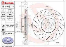 BREMBO Bremsscheibe 09.A819.11 Bremsscheiben,Scheibenbremsen MERCEDES-BENZ,E-Klasse Limousine (W211),E-Klasse T-modell (S211)