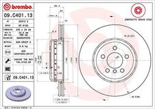 BREMBO Bremsscheibe 09.C401.13 Bremsscheiben,Scheibenbremsen BMW,3 Touring (F31),3 Limousine (F30, F80),3 GT (F34),4 Gran Coupe (F36)