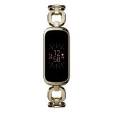 FitBit Luxe Special Edition | Gorjana Kettenarmband Parker Edelstahl Softgold | AMOLED | GPS | kontinuierliche Herzfrequenz Messung | Stressmanagement