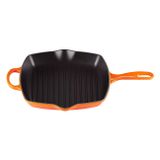 Le Creuset Signature Gusseisen-Steakgrillpfanne Quadratisch 26cm Ofenrot | emaillierte Innenseite | Hohe Rippen | alle Herdarten | Spülmaschinenfest | Eisenguss