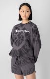Sweatshirt mit Logo-Schriftzug in Batik-Optik