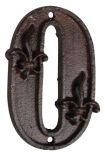 Hausnummer Zahl 0 Null Antik-Stil Gusseisen H12cm