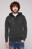 CAMP DAVID Stone Washed Troyer-Pullover mit Kapuze - black | M