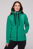 SOCCX Fleecejacke mit tonigen Stepp-Details - bottle green | XS