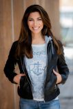 SOCCX Lederjacke im Biker-Stil mit Kapuzeneinsatz - black | S