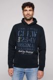 CAMP DAVID Kapuzensweatshirt mit Used Print - blue navy | XXL