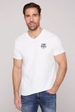 CAMP DAVID Basic T-Shirt V-Neck mit Logo Print - opticwhite | XXL