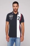 CAMP DAVID Pikee-Polo mit Color-Blocking und Artwork - blue navy | S