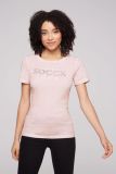 SOCCX Basic Logo T-Shirt Oil Dyed - rose blush | L