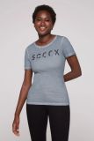 SOCCX Basic Logo T-Shirt Oil Dyed - cold grey | XS